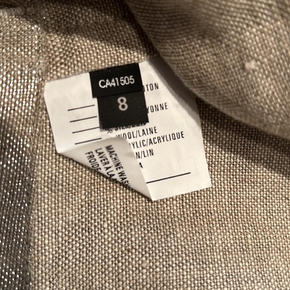 Paul Hardy Linen Shrug With Metallic Thread One Sleeve Has Long Linen Belt 8 - Picture 11 of 11